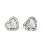 heartfelt glow stud silver earrings
