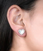 925 silver heart earrings