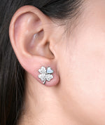 925 silver clover earrings