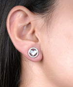 925 silver heart earrings