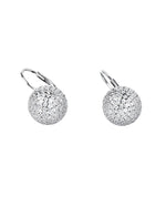 pave silver earrings