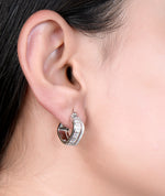 zircon hoop earrings