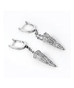 dangling silver earrings
