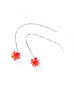 crystal drop silver earrings