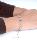 double layered silver tennis bracelet
