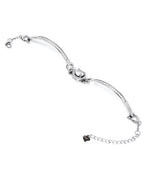 Solitaire Charm Silver Bracelet by Rajasi