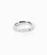 minimalist CZ silver band
