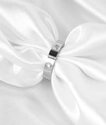 sterling silver CZ band ring