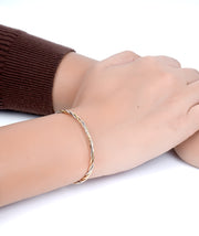 three tone silver bracelet