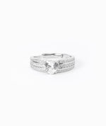 heart shape silver ring