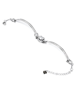 Solitaire Charm Silver Bracelet by Rajasi