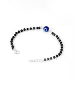 For Adults - Evil Eye Black Bead Bracelet - 8 Inches