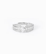 round shape silver ring