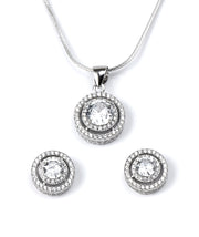 Timeless Round Solitaire Pendant Set in 925 Silver