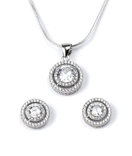 Timeless Round Solitaire Pendant Set in 925 Silver