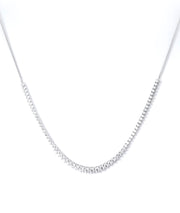 Sparkling Silver Tennis Necklace