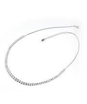 Sparkling Silver Tennis Necklace