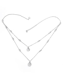 Pear Drop Dual Layer Necklace