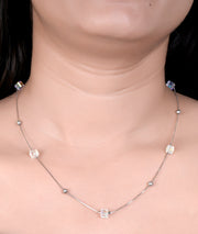 Delicate Silver Crystal Chain