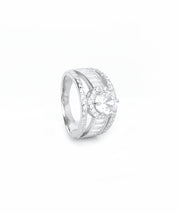 oval silver ring for women