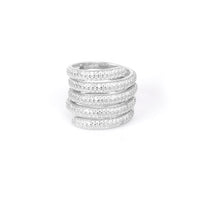 multi-layer silver band ring
