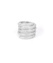 multi-layer silver band ring
