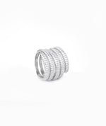 layered silver ring for women
