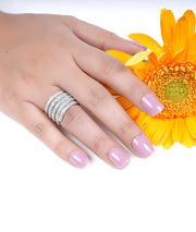 layered sterling silver ring