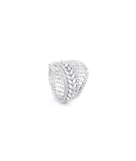 wave design silver ring