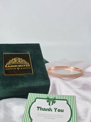 Triple-Layer Diamond-Cut Bangle | 925 Sterling Silver | by Rajasi silver