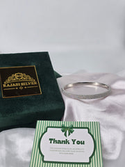 Triple-Layer Diamond-Cut Bangle | 925 Sterling Silver | by Rajasi silver