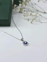 925 silver evil eye pendent necklace
