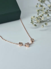 925 Sterling Silver Triple Heart Pendant Necklace – Romantic Silver Jewelry for Women