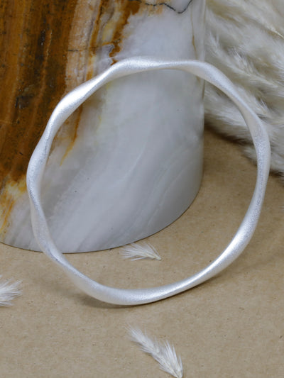 925 silver twisted circle bangle