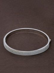 Triple-Layer Diamond-Cut Bangle | 925 Sterling Silver | by Rajasi silver