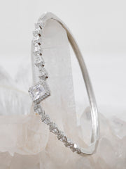 925 Silver Bangle with Gemstone – Rajasi Silver | Sapphire, Emerald & Crystal Variants