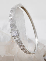 925 Silver Designer Bangle with Gemstones – Rajasi Silver | Crystal, Emerald & Sapphire