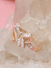 925 Sterling Silver Bow Ring – Adjustable CZ Ring for Women