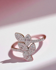 925 Sterling Silver Leaf Ring – Elegant Nature-Inspired Adjustable Band