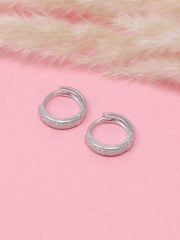 Dainty 925 Sterling Silver Huggie Hoop Earrings | Pavé Crystal Mini Hoops – Everyday Elegant Jewelry