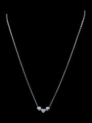 925 silver tripple heart chain pendent