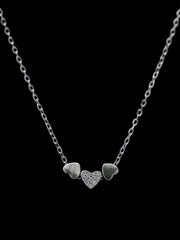 925 silver tripple heart chain pendent