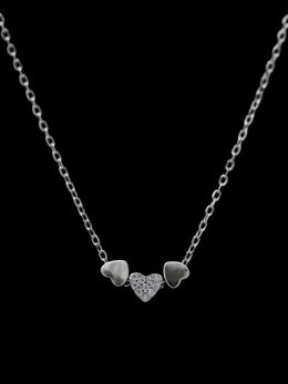 925 silver tripple heart chain pendent