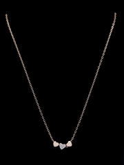 925 Sterling Silver Triple Heart Pendant Necklace – Romantic Silver Jewelry for Women