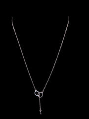 925 silver rings hooked necklace in rose gold finish