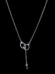 925 silver rings hooked necklace in rose gold finish