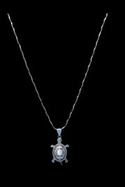925 Sterling Silver Turtle Pendant Necklace – Lucky Tortoise Silver Jewelry for Women & Men