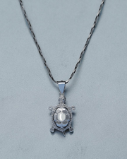 925 Sterling Silver Turtle Pendant Necklace – Lucky Tortoise Silver Jewelry for Women & Men