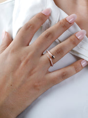 925 Sterling Silver Snake Ring | Gold Plated Serpent Wrap Ring with CZ Eyes