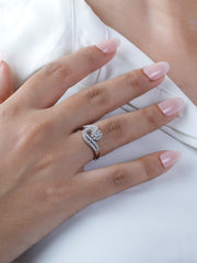 925 Sterling Silver Leaf Vine Ring – Elegant Marquise CZ Adjustable Ring for Women